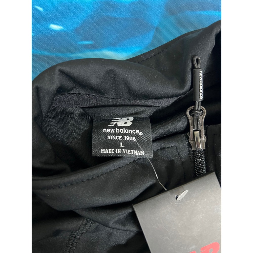 ❄️New Balance Womens Full Zip Track Jacket Black Athletic Running Gym Coat L NEW - Picture 5 of 14